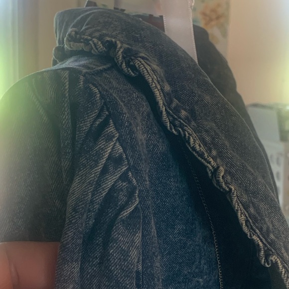 Stone Washed Denim Pearl Button Dress Size S w/ Pockets! - Picture 7 of 7